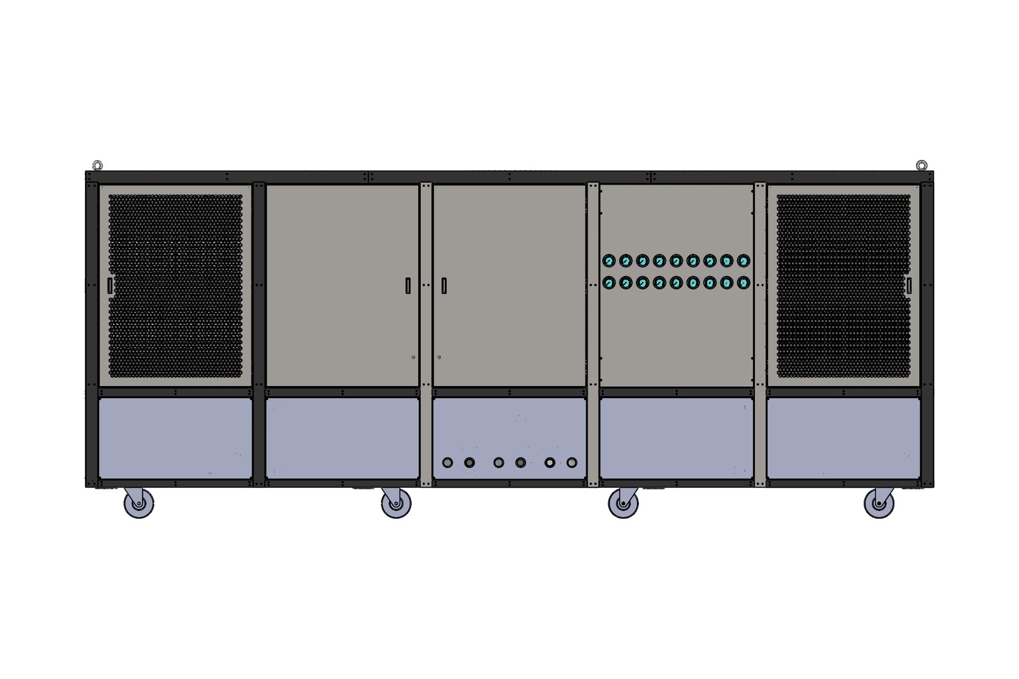 Front elevation with enclosure panels