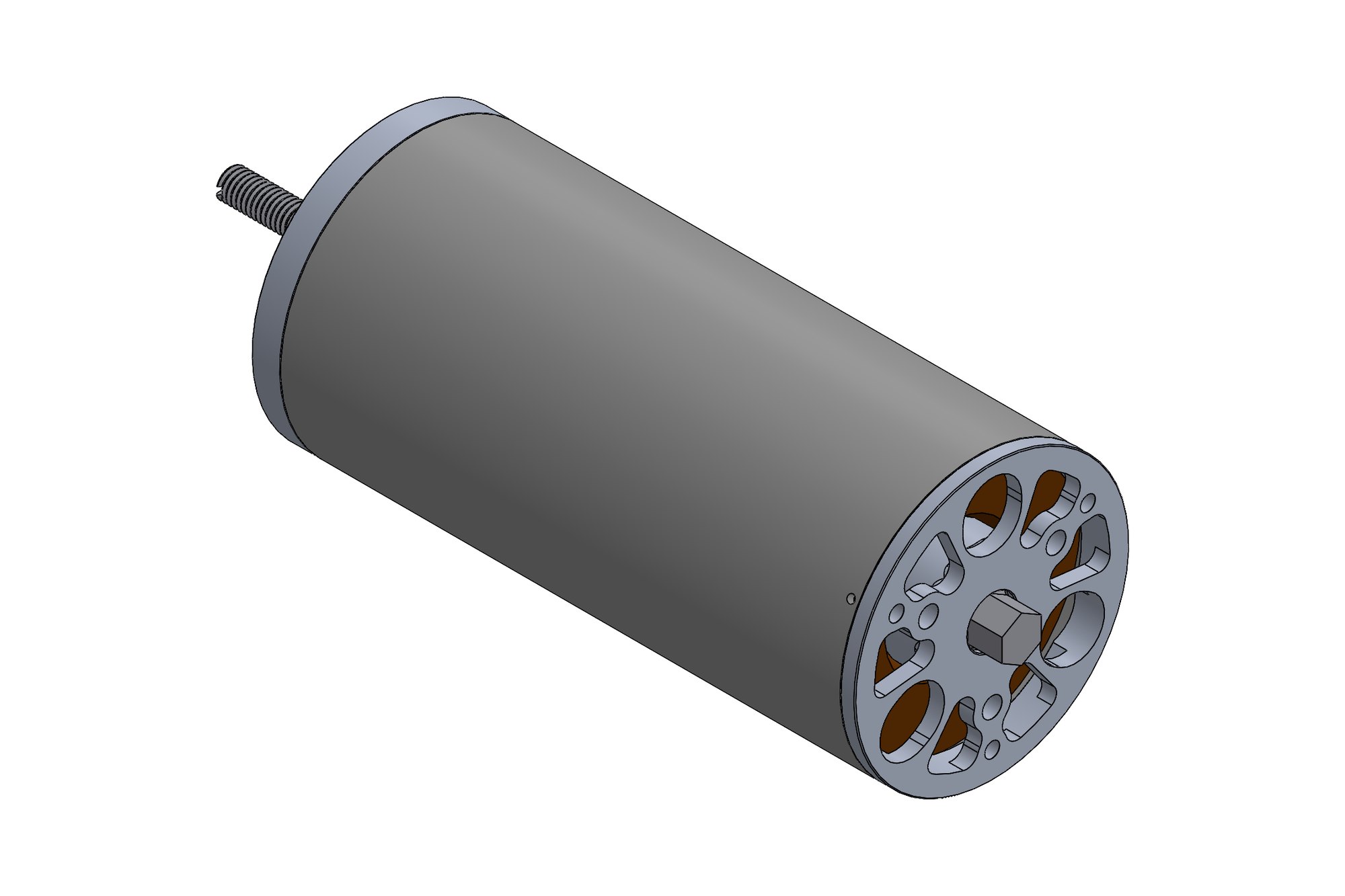 High-speed motor assembly with rotor shaft and end frames