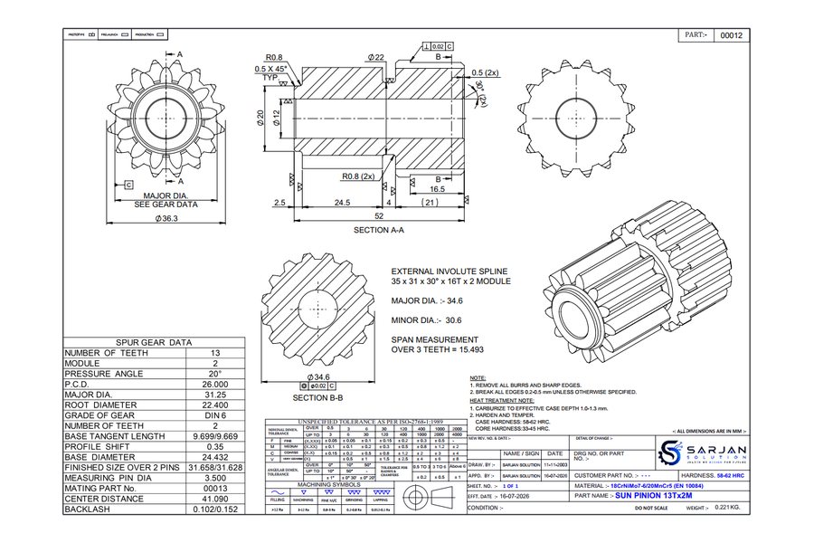 Manufacturing Drawings & GD&T Detailing — Manufacturing project by Sarjan Solution (view 2 of 2)