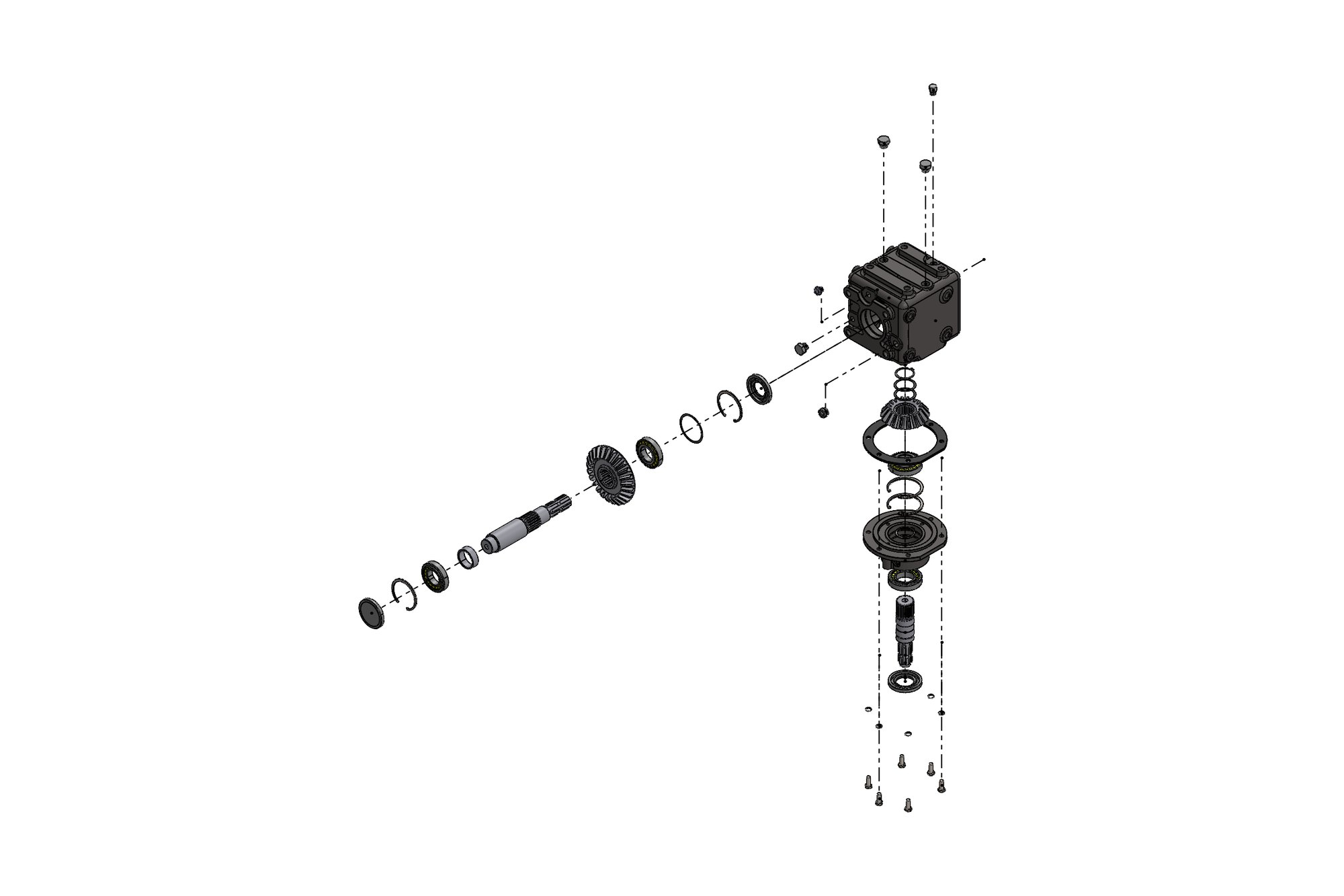 Primary combo gearbox assembly