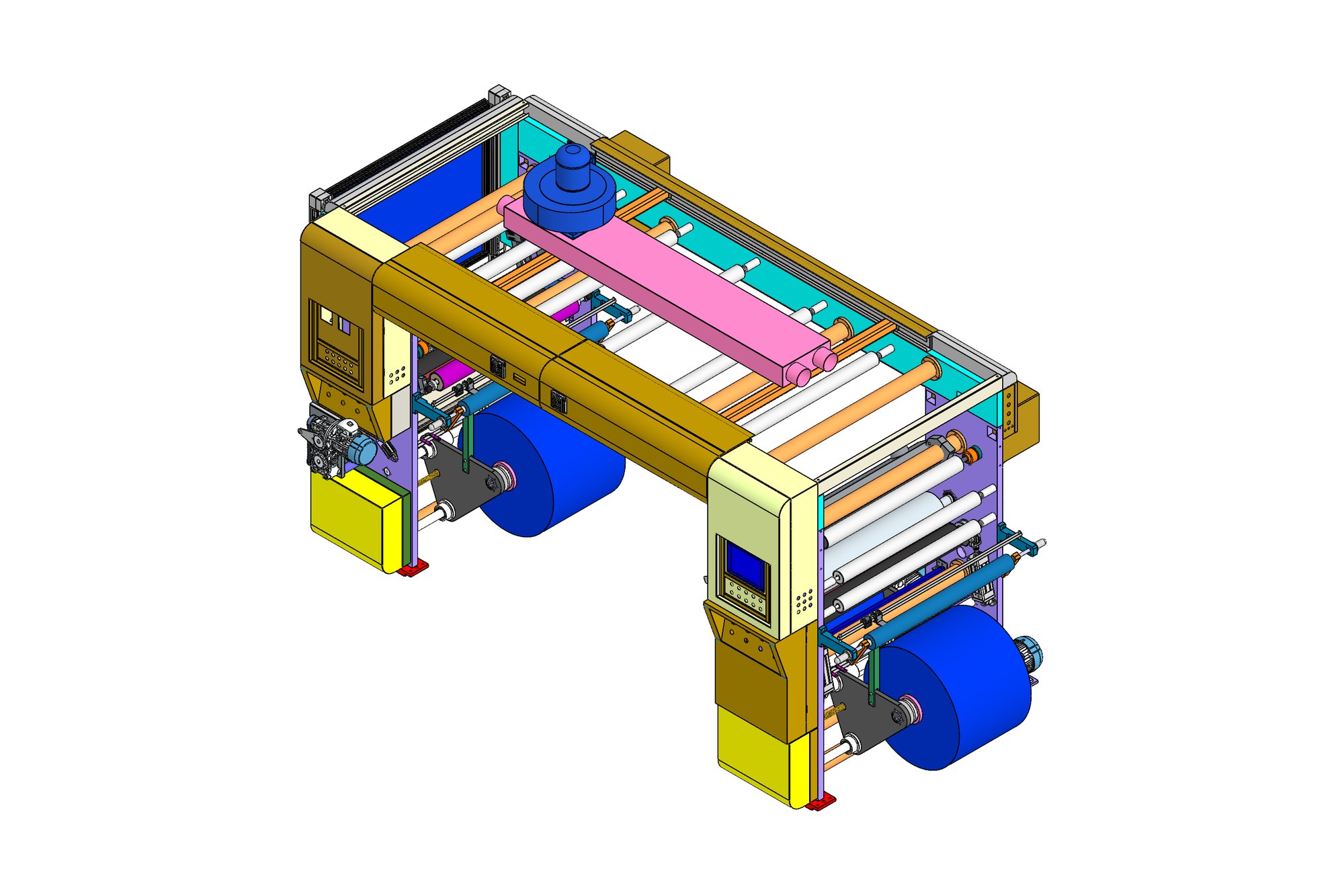 Solventless laminating machine modelled for a converting machinery OEM