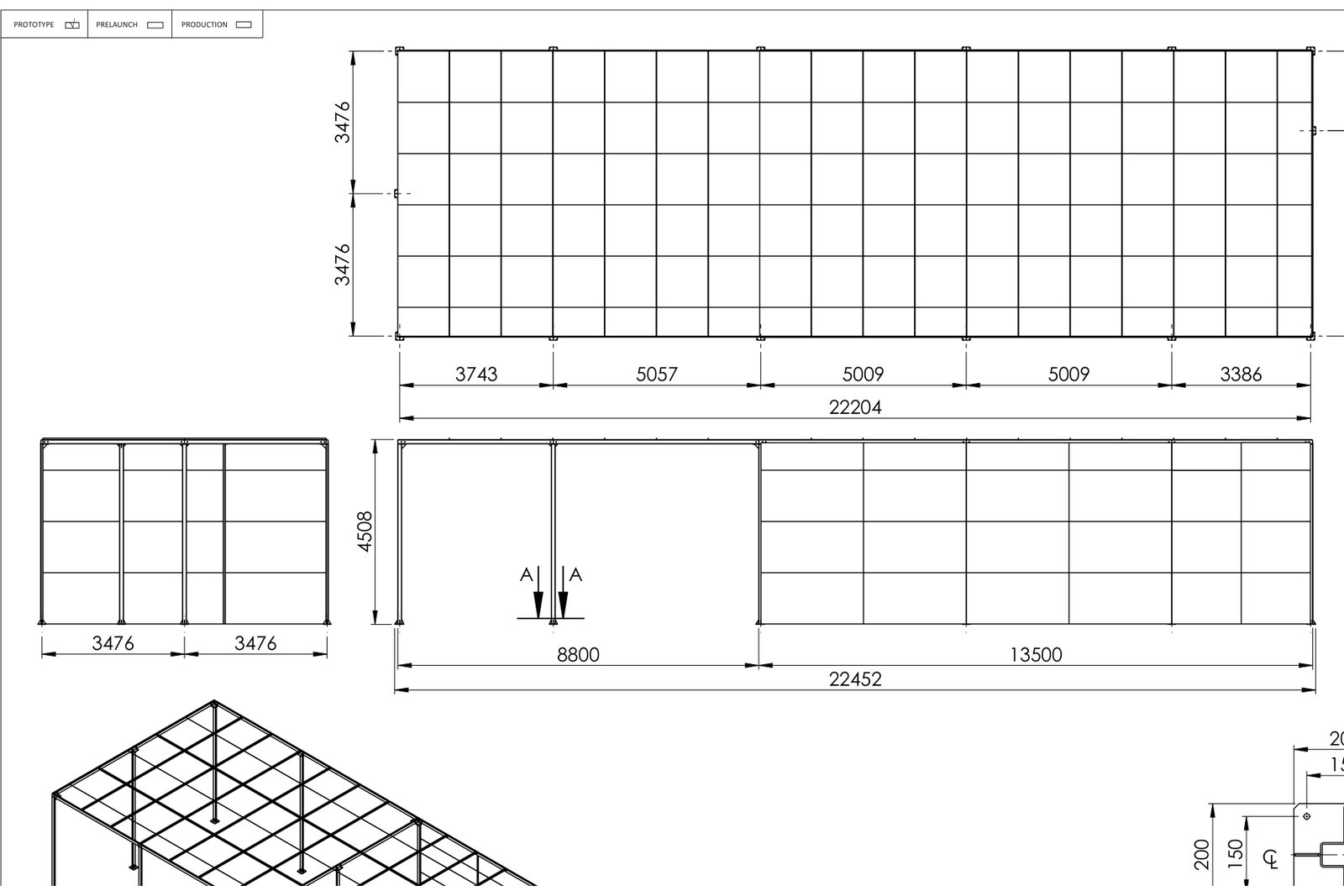 Industrial Steel Shed 13.5 m × 7 m with Clad Enclosure — additional view